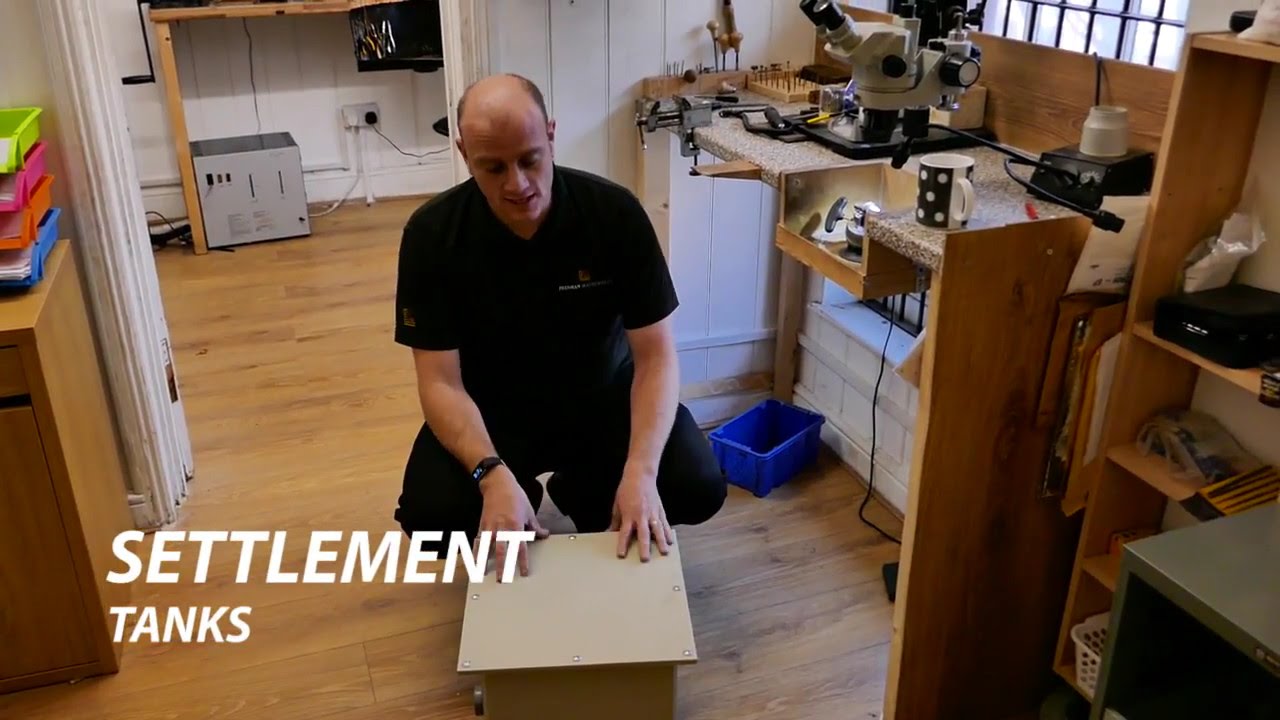 Settlement Tank in a jewellers workshop