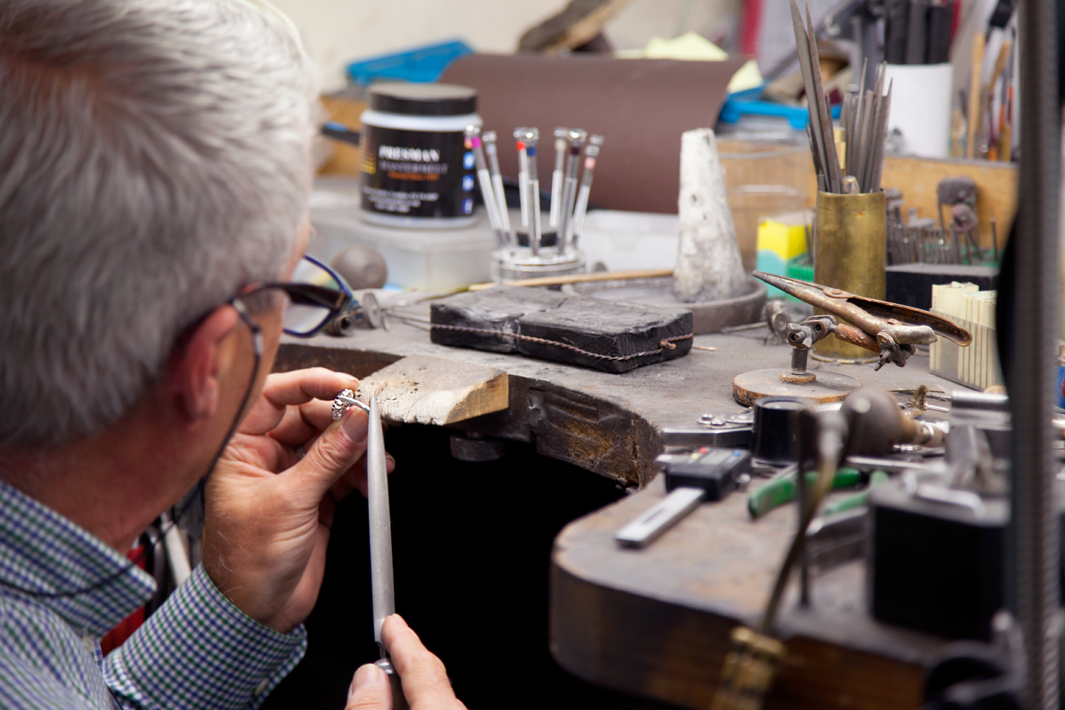 Jeweller-on-bench